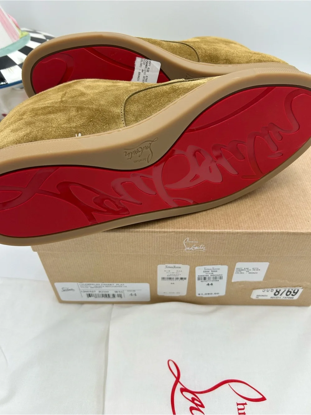 Men's Christian Louboutin CHAMBELISS suede boots size 44/11 US made in Italy